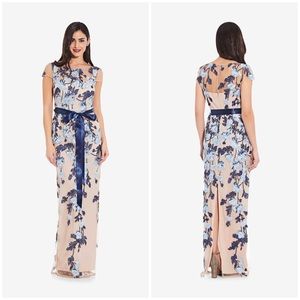 Floral Embroidered Evening Gown Prom